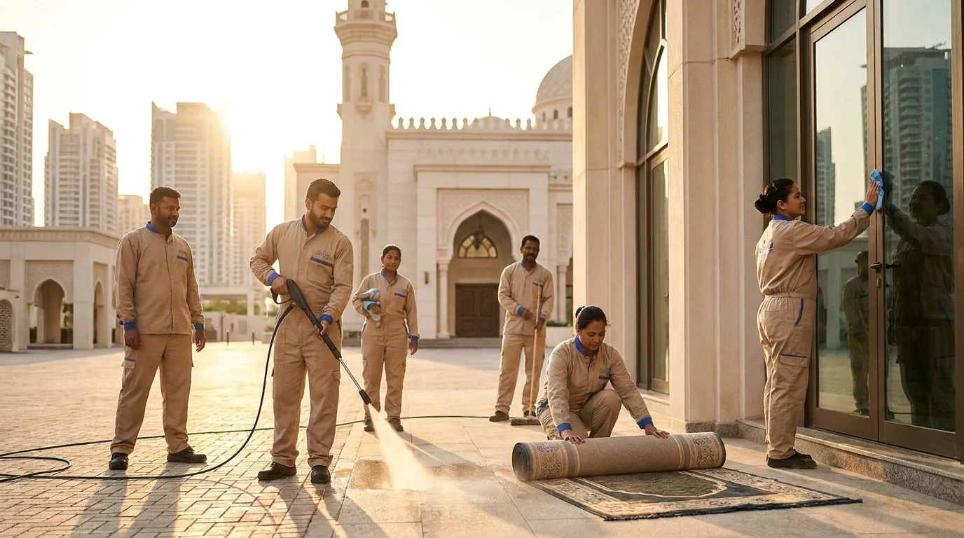 تنظيف مساجد أبوظبي بأحدث المعدات — شركة النيل